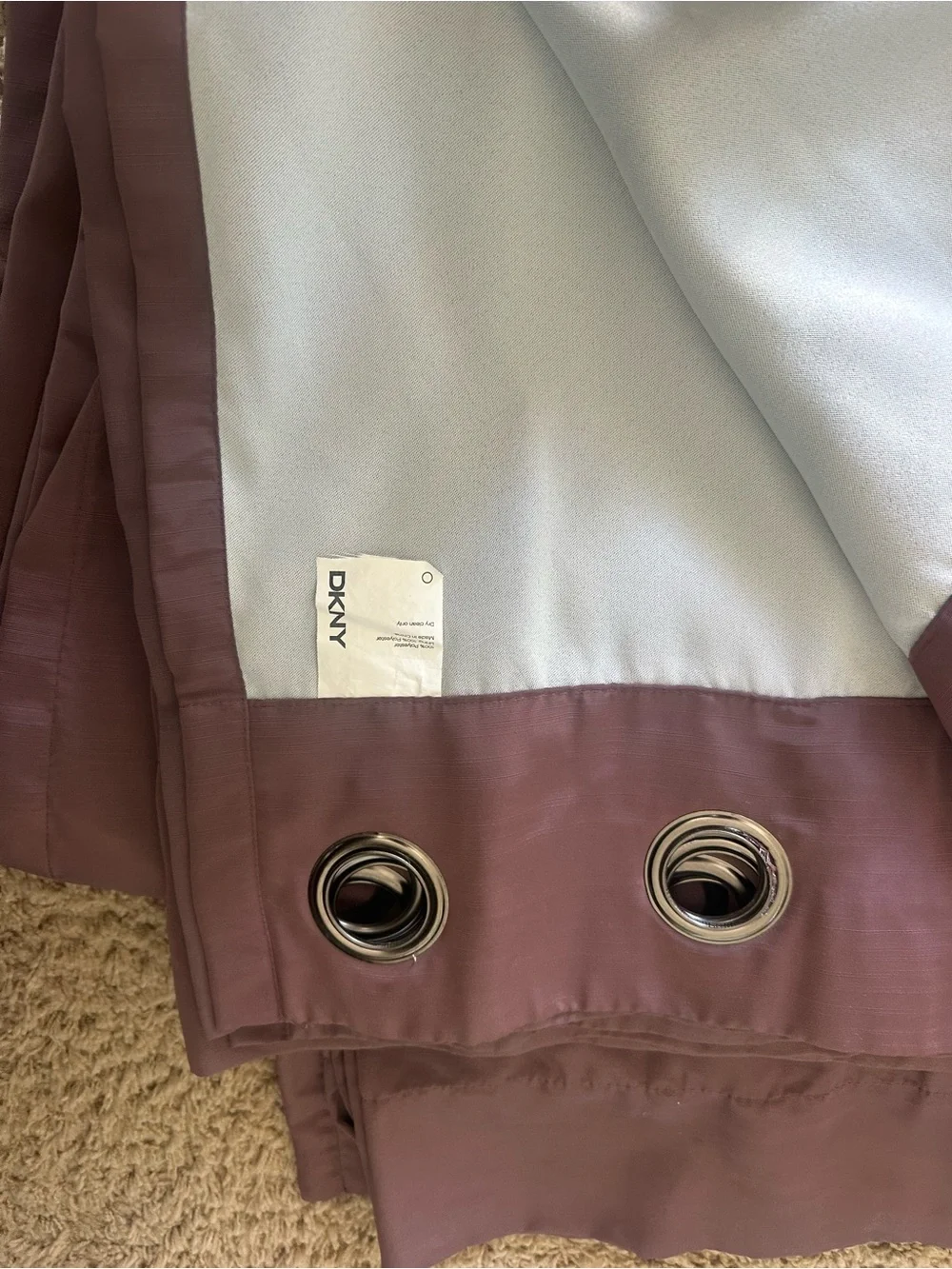 DKNY Lavender-Purple Grommet Window Drapery Panel (4)